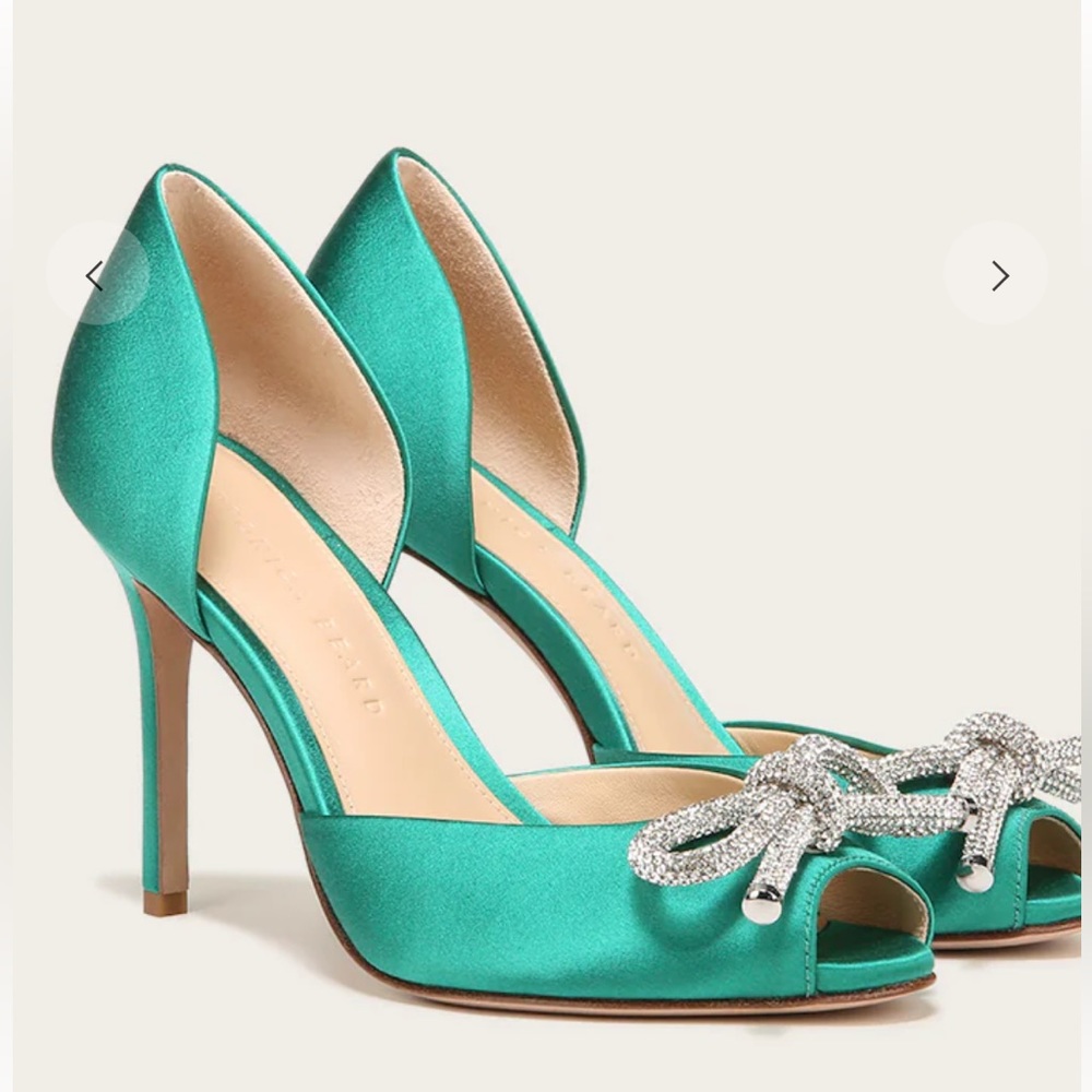 Gadot Peep-Toe Pump | Crystal-Embellished Bow